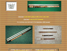 Tablet Screenshot of crowncues.net